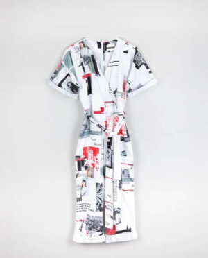 Sustainable Eco Dyed White Printed Jumpsuit