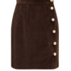 DOLCE & GABBANA Side-buttoned cotton-blend corduroy skirt