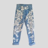 High Waisted White Floral Petal Recycled Embroidery Jeans