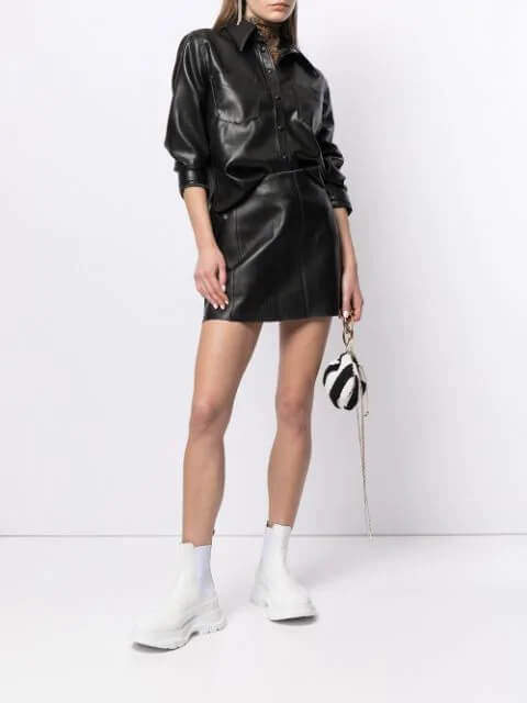 AGOLDE faux-leather shirt