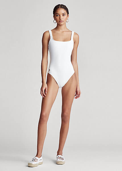 Ribbed Scoopback One-Piece