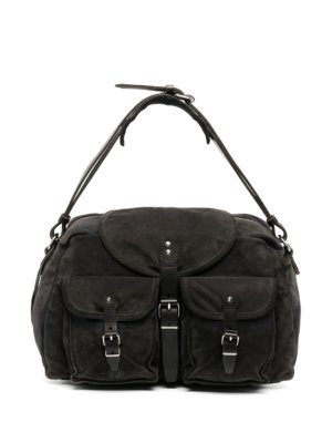 Balenciaga Pre-Owned 2004 cargo pockets flap shoulder bag - Black
