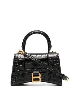 Balenciaga crocodile effect tote bag - Black