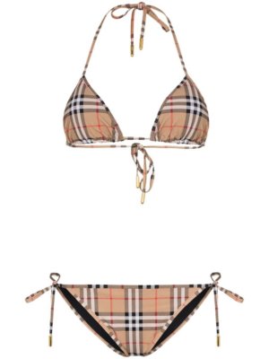 Burberry classic check bikini set - Brown