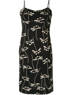 Chanel Pre-Owned 1998 floral knee-length dress - Black