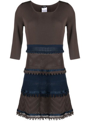 Chanel Pre-Owned 2006 crochet knitted dress - Brown
