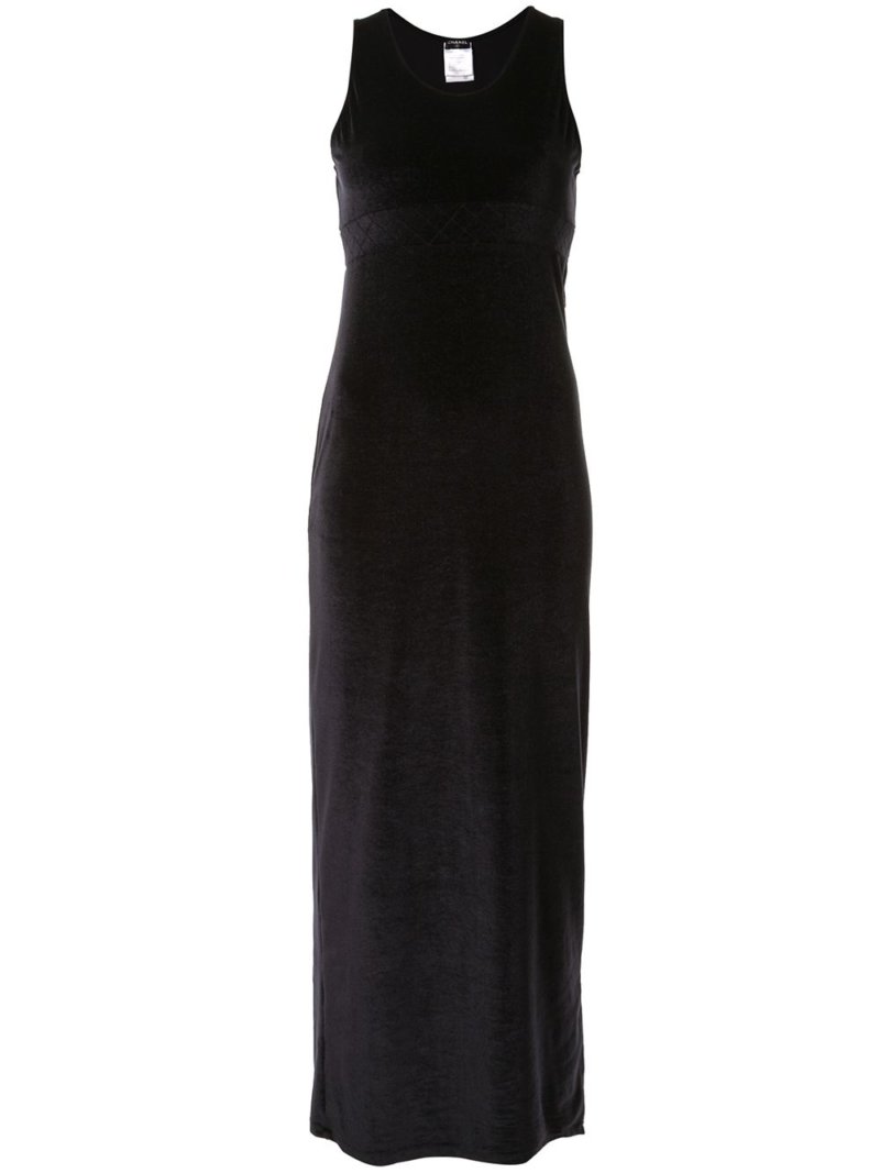 Chanel Pre-Owned sleeveless maxi dress - Black
