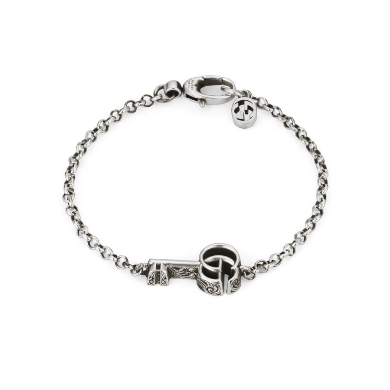Silver GG Marmont Key Bracelet