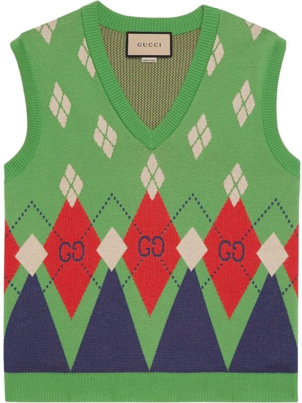 Gucci GG argyle knitted vest