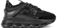 all black sneaker with thick outsole