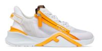 white sneaker with orange stripe