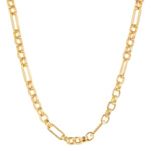 gold mixed link necklace