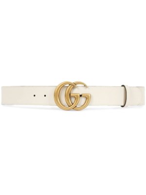 Gucci Double G buckle belt - White