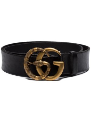 Gucci Double G snake buckle belt - Black