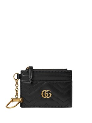 Gucci GG Marmont keychain wallet - Black