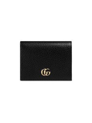 Gucci Interlocking G plaque card case - Black