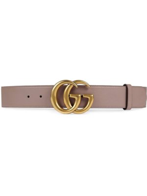 Gucci Leather belt with Double G buckle - Pink