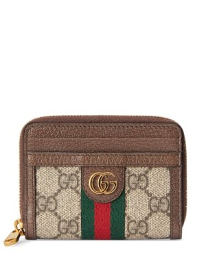 Gucci Ophidia GG card case wallet - Neutrals
