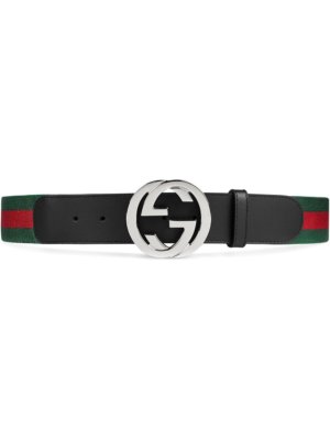 Gucci Web belt with G buckle - Black