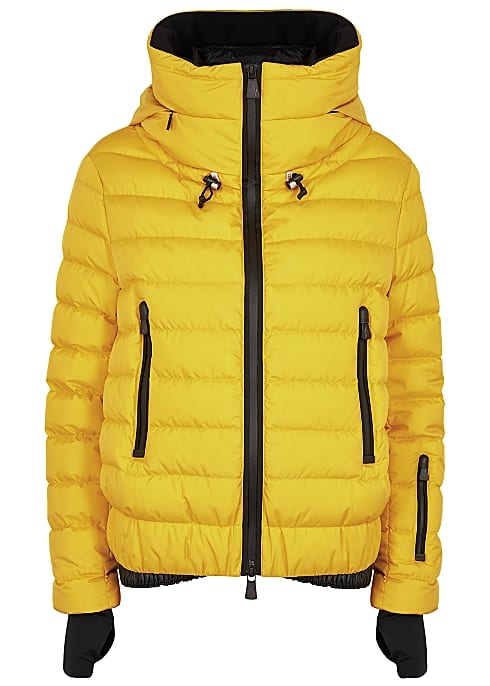 yellow puffer jacket