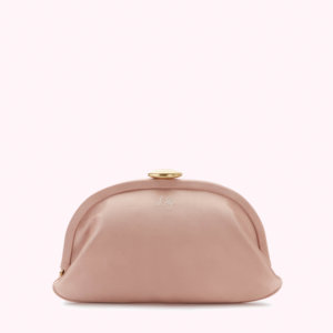 Powder Pink Satin Tilly Clutch Bag
