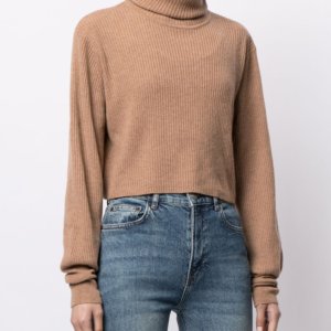 light brown turtleneck sweater