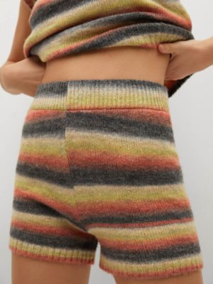 Multicolour knitted shorts