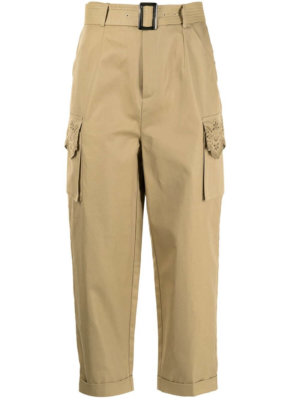 BAPY BY *A BATHING APE® belted cropped trousers - Brown