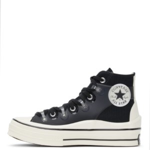black white high top sneakers