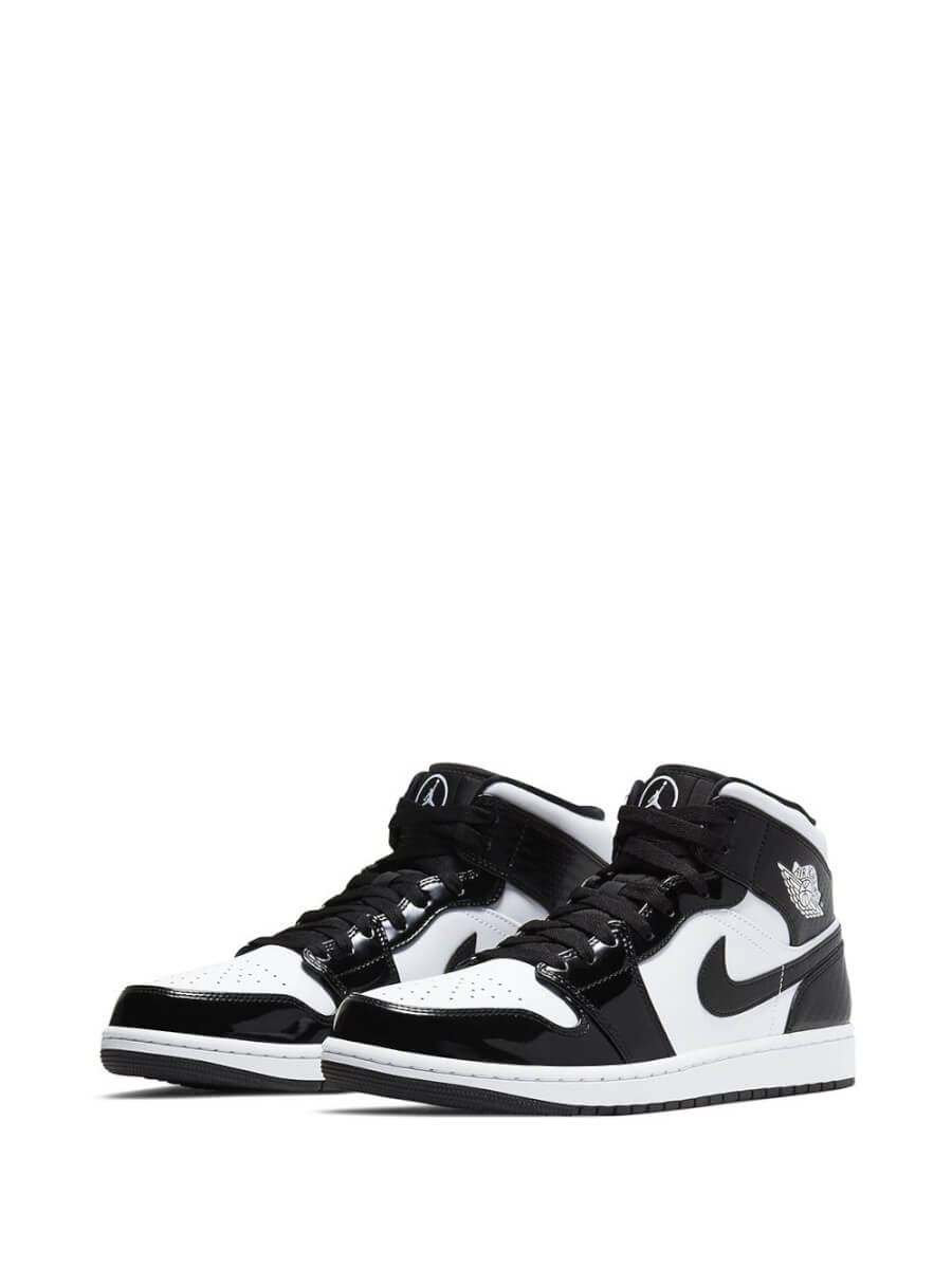 black white mid top sneakers