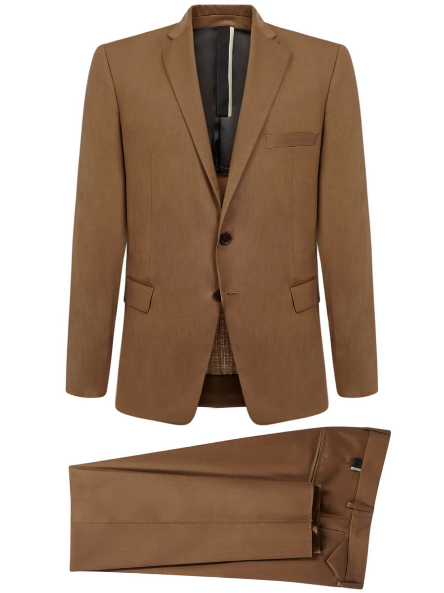 light brown suit