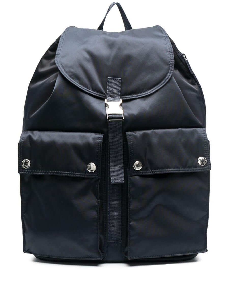 black nylon backpack
