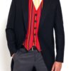 Kikoy Waistcoat - Red Striped Waistcoats Koy Clothing 