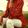 Red Striped Mara Jacket Ladies Jackets Koy Clothing 