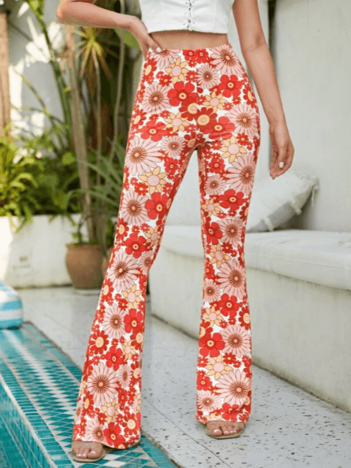 printed floral trousers