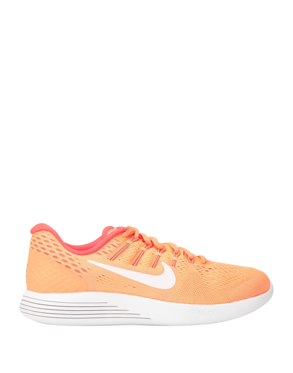 Light orange low top running shoes