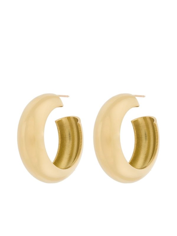 cusp hoop earrings in gold