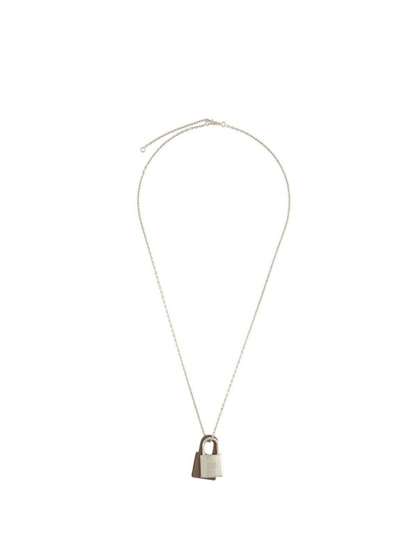 pre owned Hermès necklace with padlock penchant