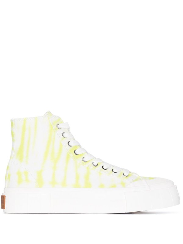 white high top canvas trainers