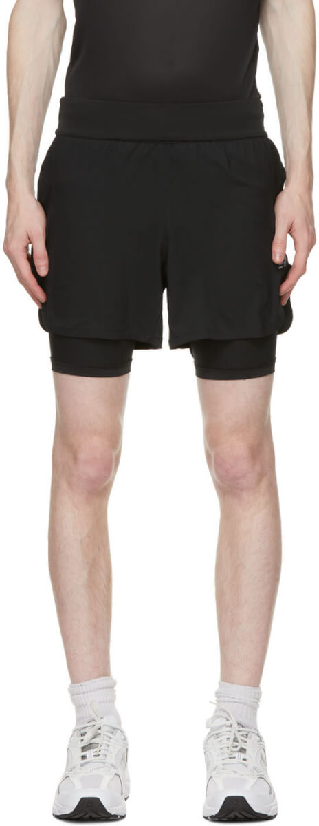 Black running shorts