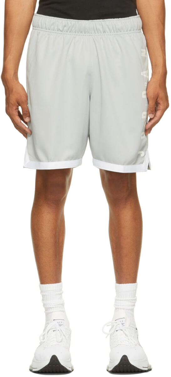 Grey knee length shorts with Jordan branding