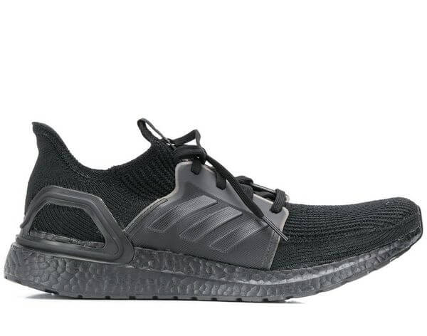 All black running shoe