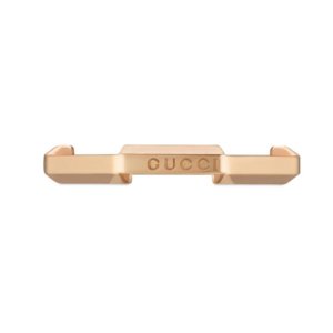 Gucci 18ct Rose Gold Link To Love Ring - Ring Size K