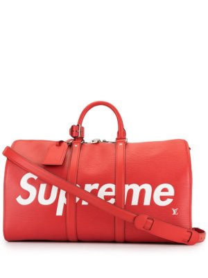 Louis Vuitton x Supreme pre-owned Keepall Bandouliere 45 travel bag - Red