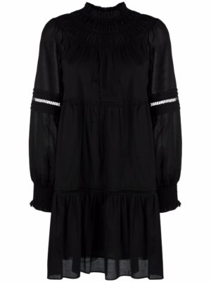 Michael Michael Kors ruched funnel-neck shirt dress - Black