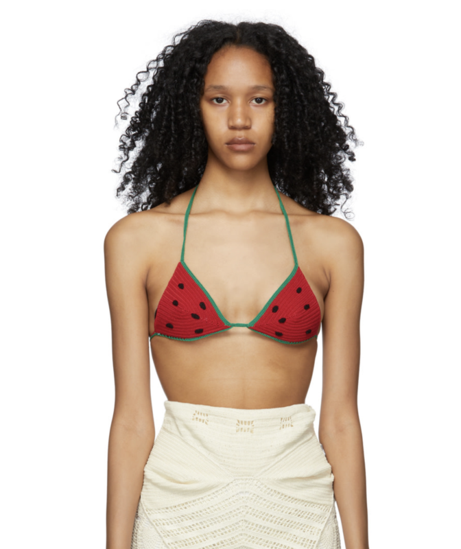 watermelon crochet bikini top