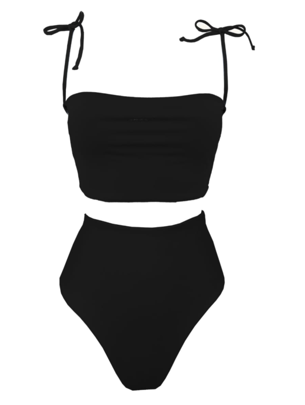 black and white reversible bikini set