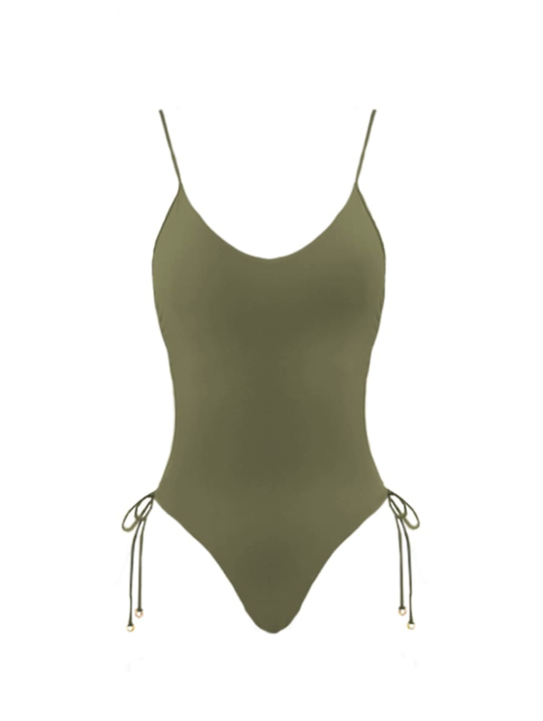 green swimsuit