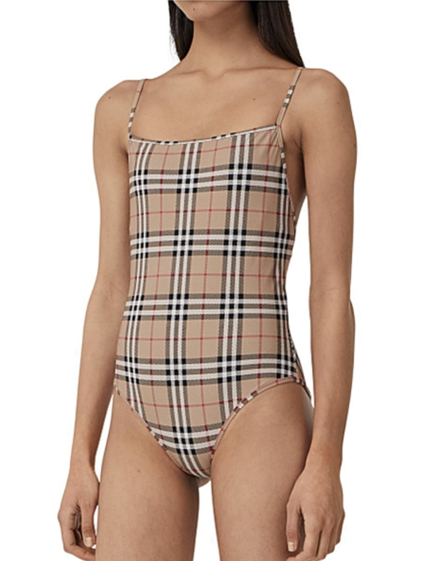 check swimsuit burberry