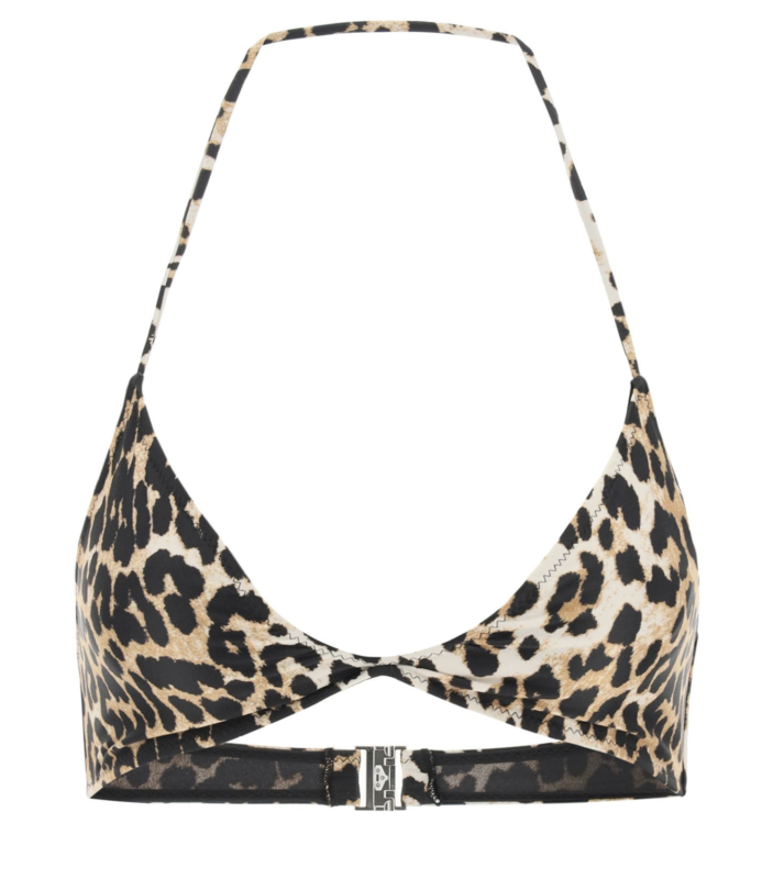 leopard print bikini top